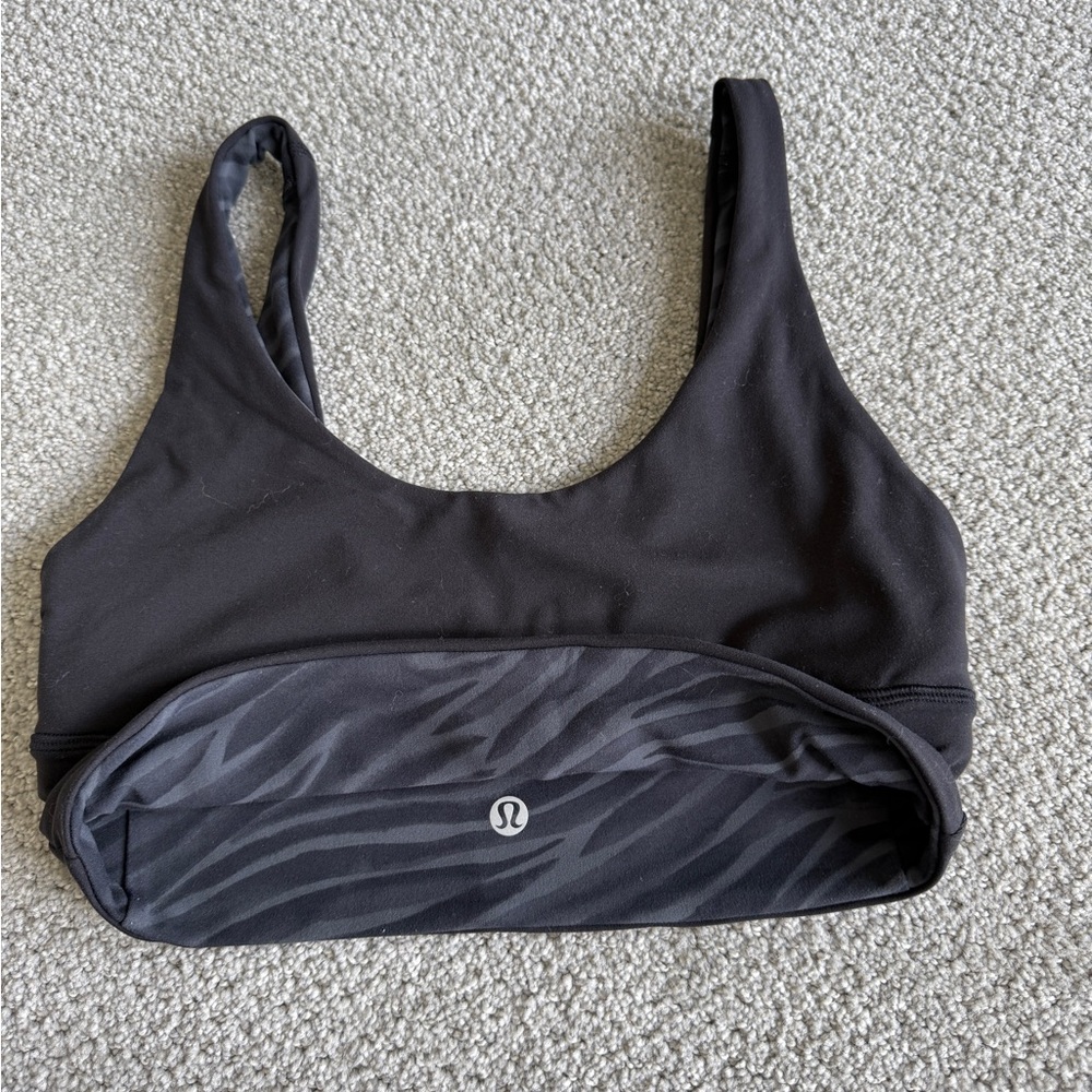 lululemon athletica Black Zebra Print Sports Bra